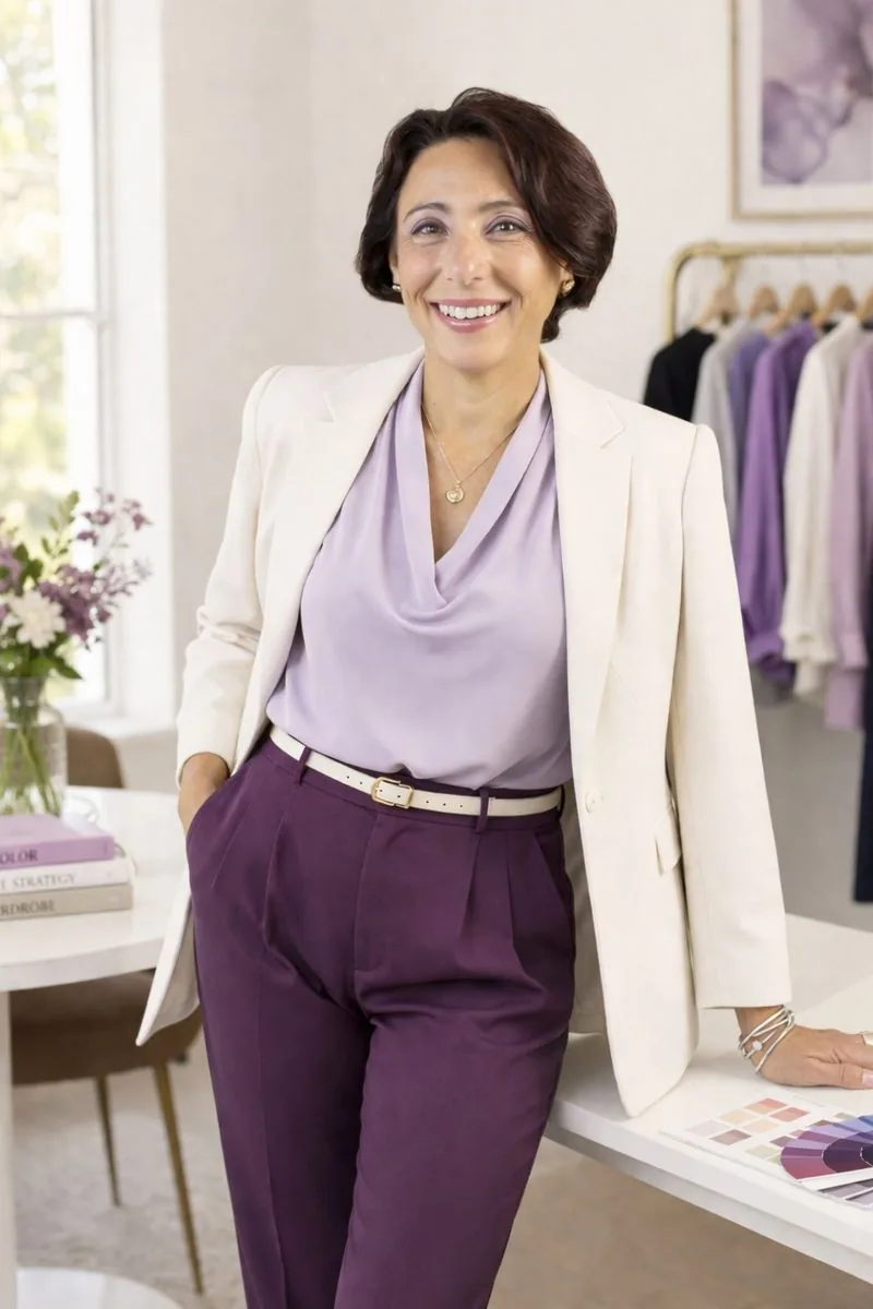 Emma Neculai working one-to-one with a styling client