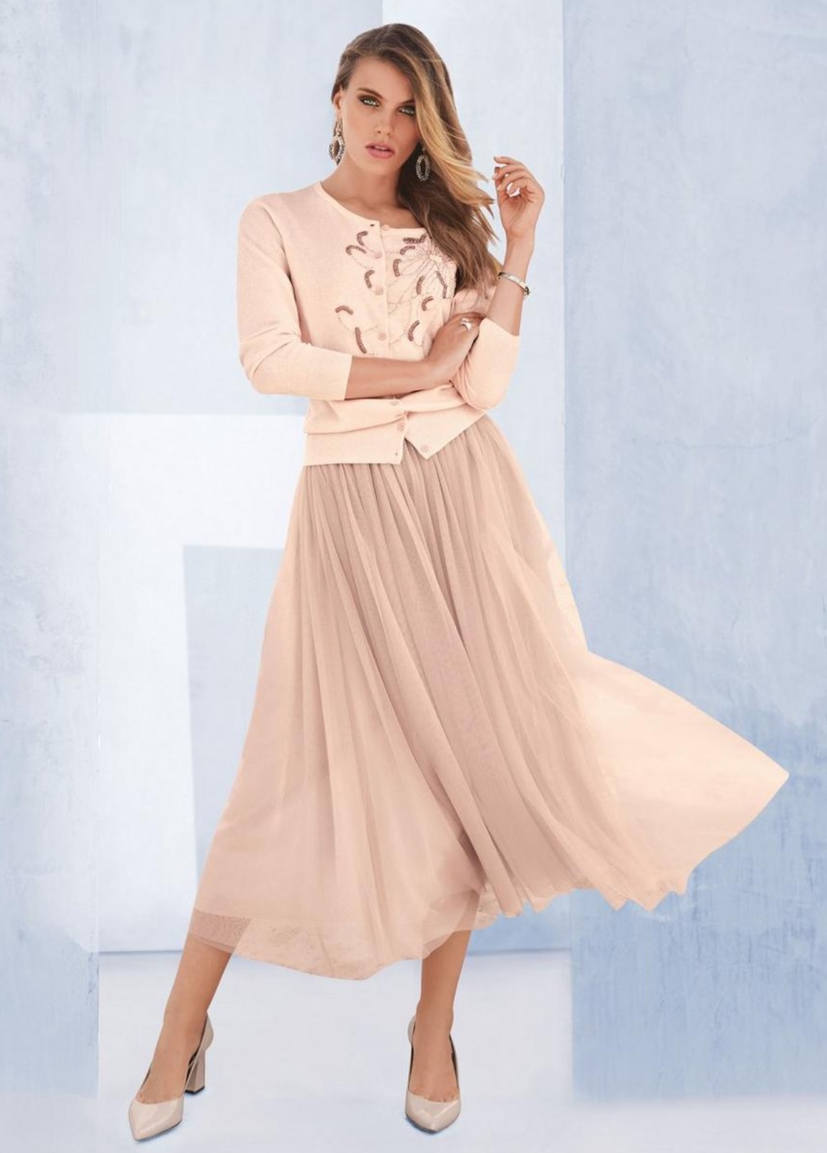 Flowy full swimg A-line skirt