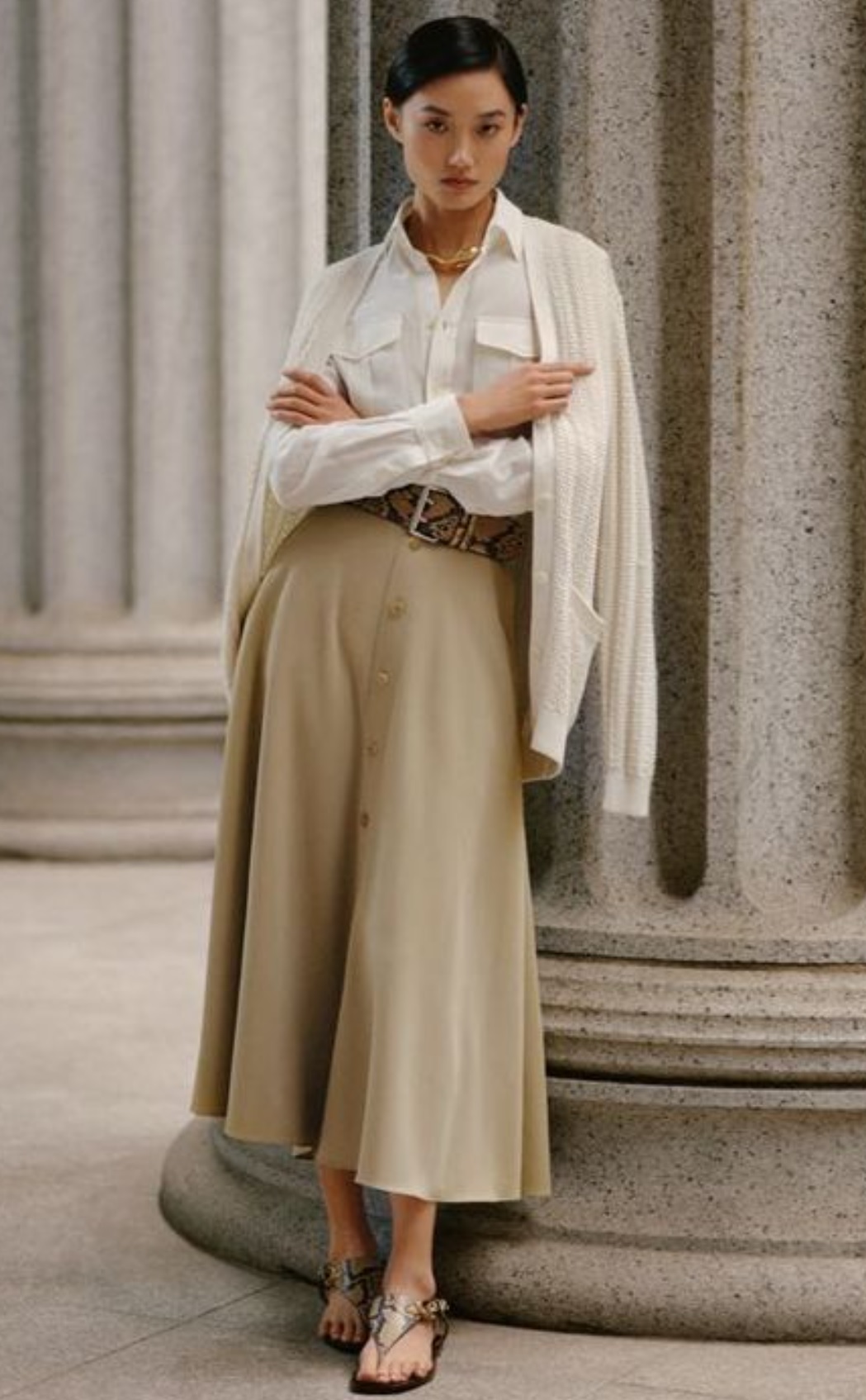 Skirt and cardigan combo