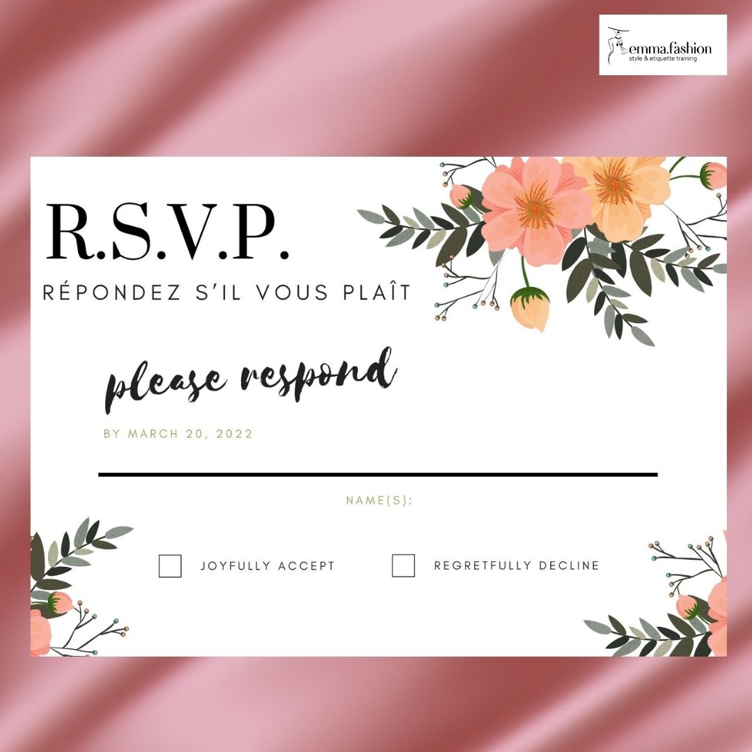 Etiquette invitation