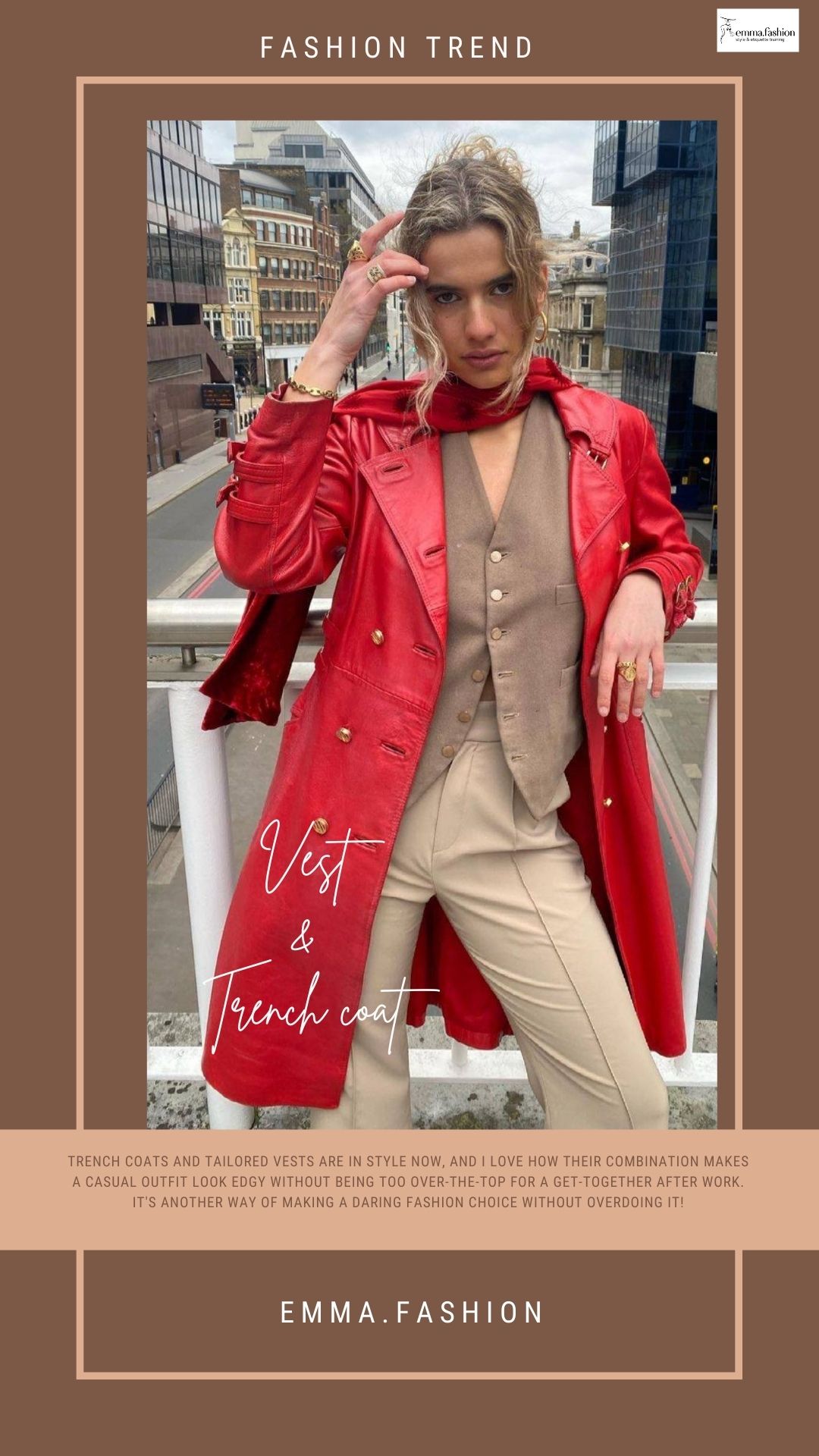 Waistcoat and trench coat