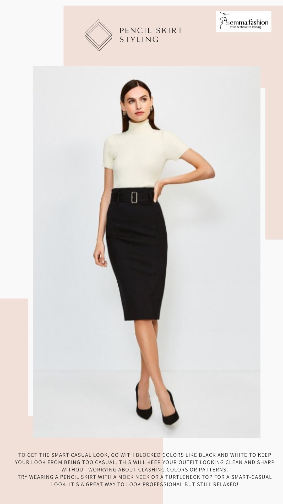 Pencil skirt smart casual