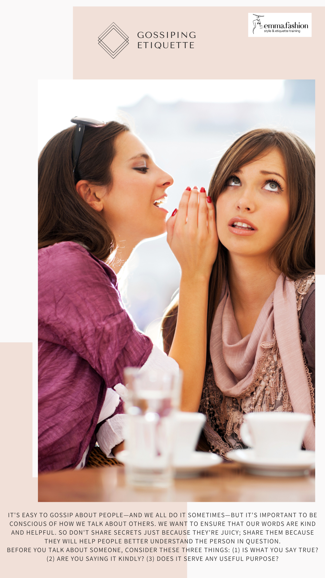 Gossip etiquette