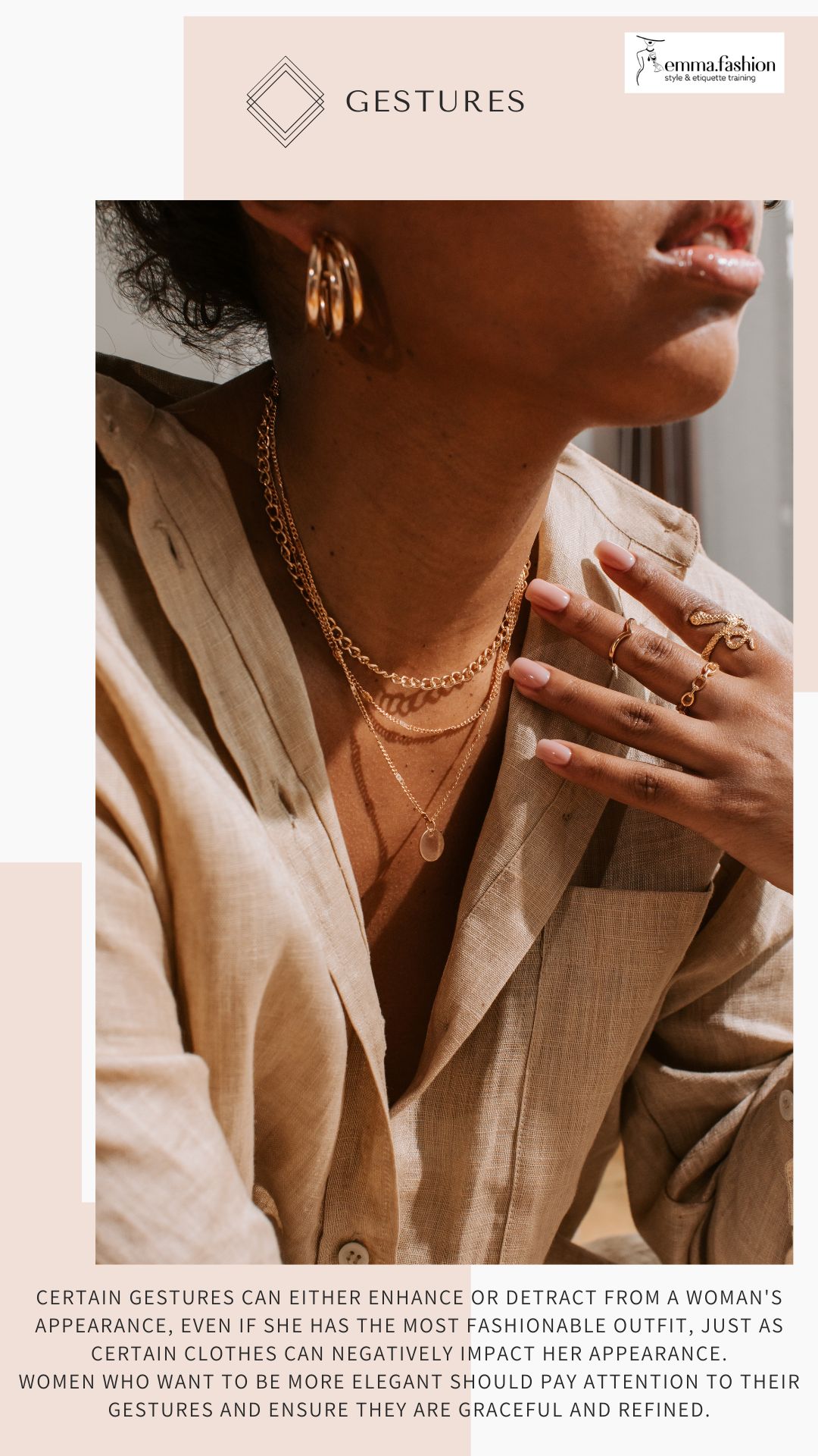 Unconfident body language can ruin your appearance