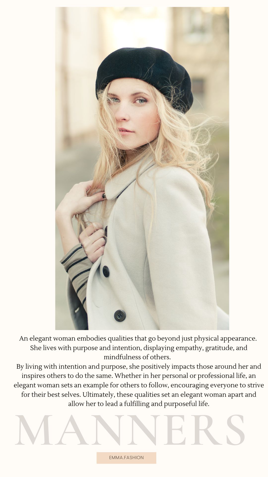 Qualities of an elegant woman