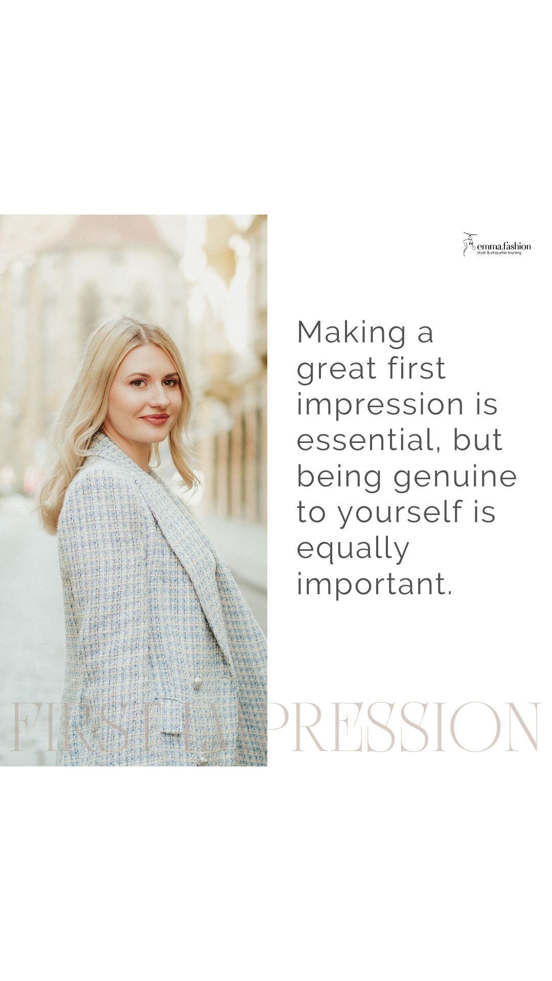 First impression matters