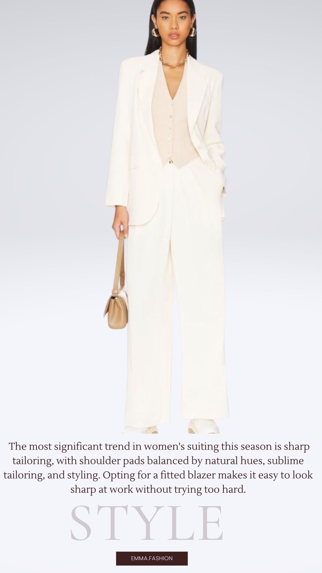 Fitted blazer with sharp tailoring
