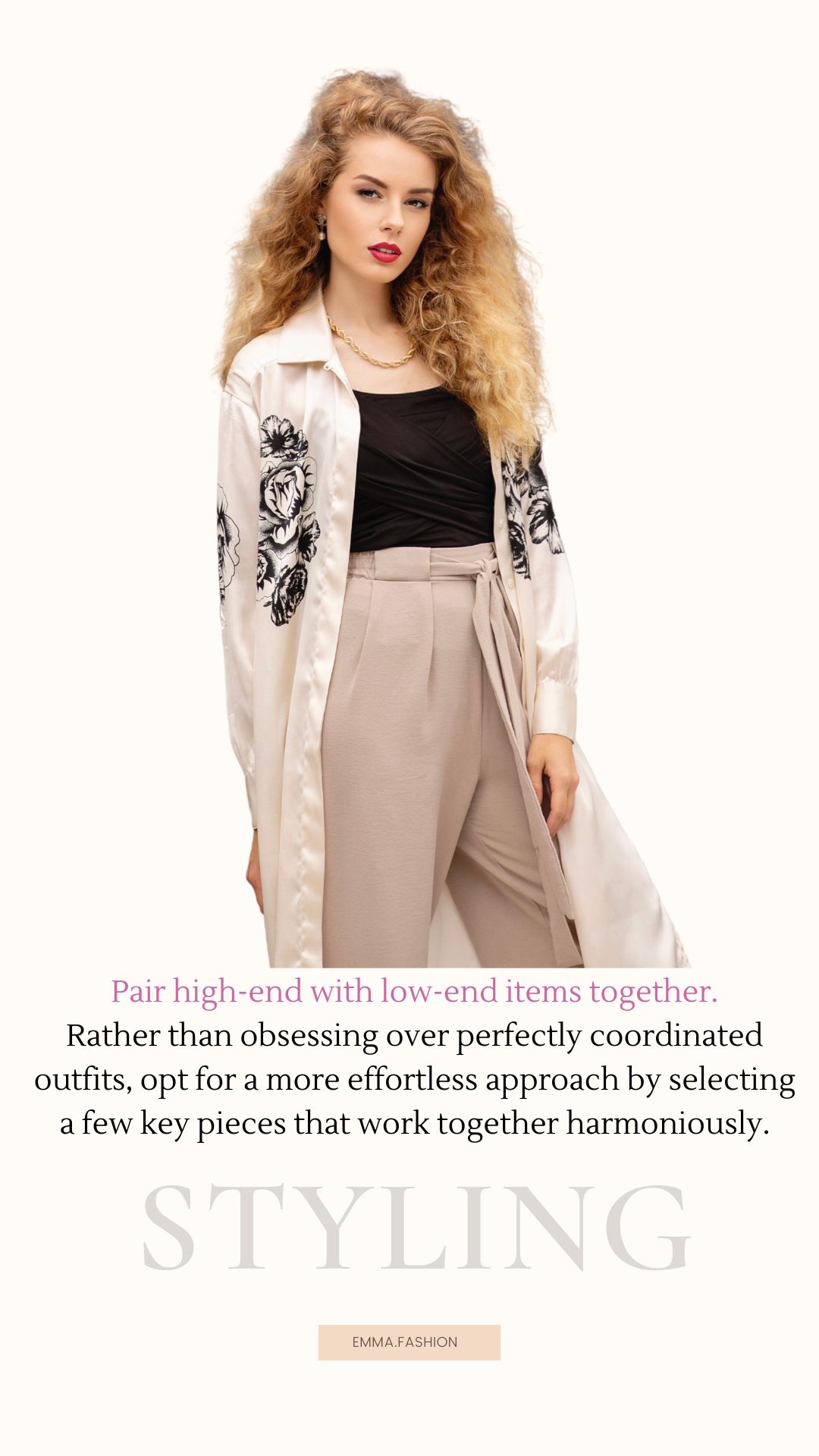 Pair high-end with low-end items together.