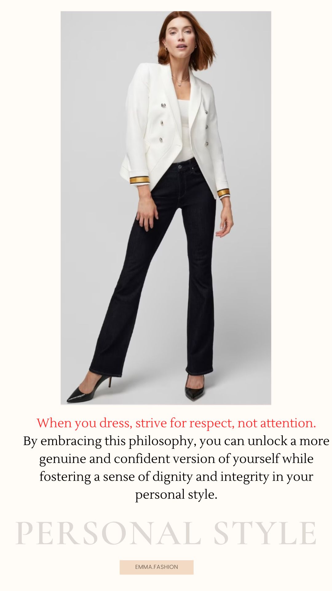 Make your style look impressive by dressing for respect.