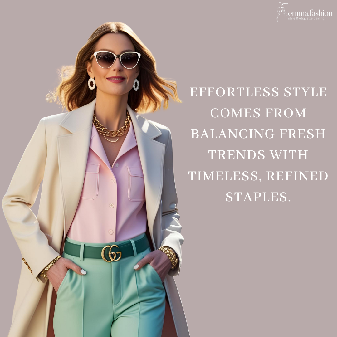 Spring effortless style mixing trendy with classic pieces